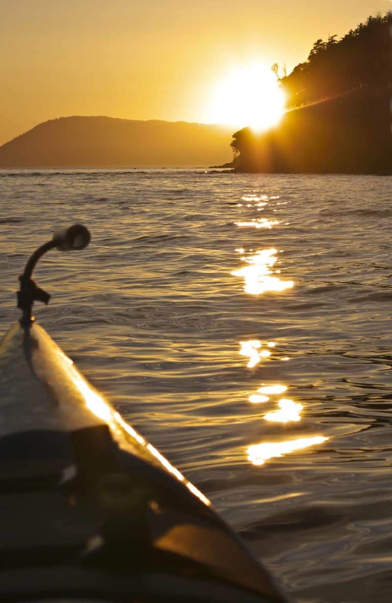 sunsets can be seen in friday harbor with a kayak rental