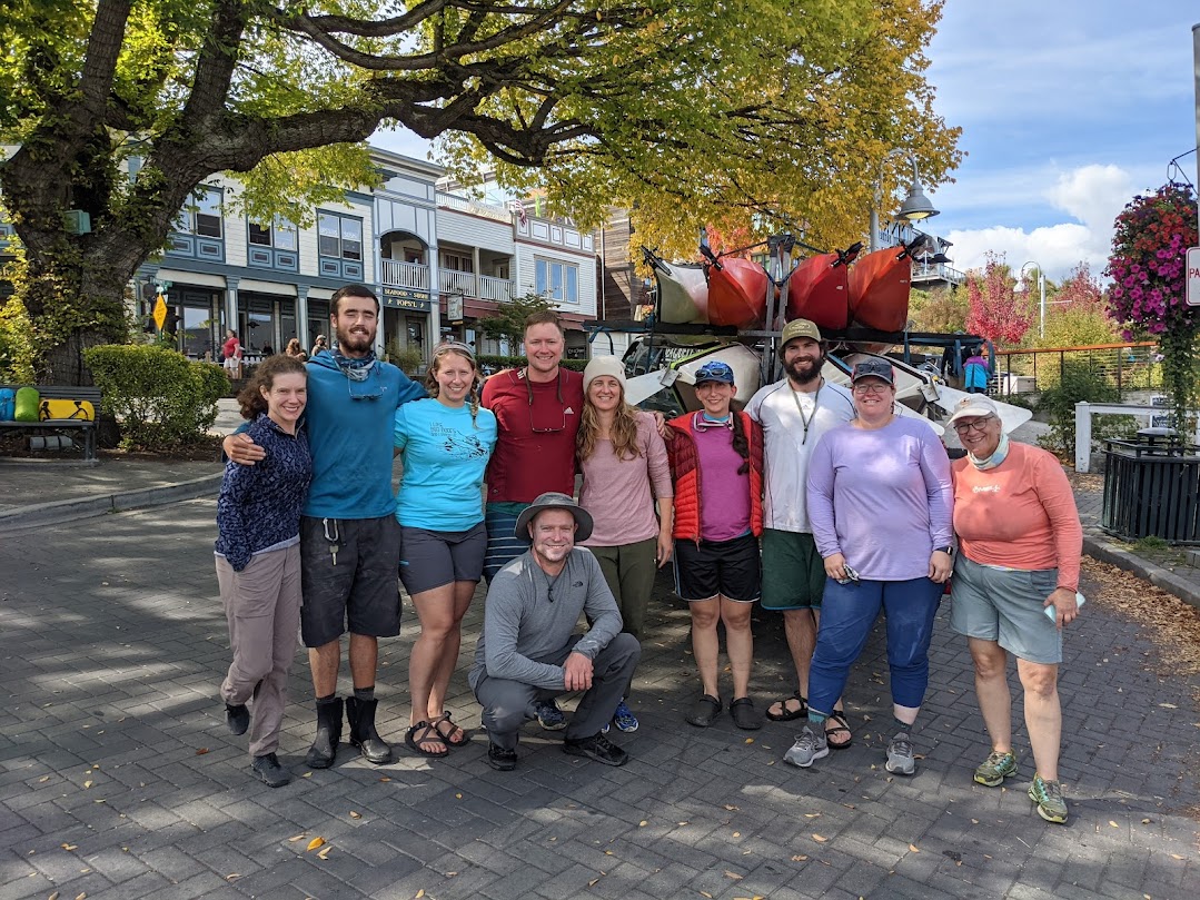 kayaking san juan islands leads to happy group at end of kayak trip in friday harbor